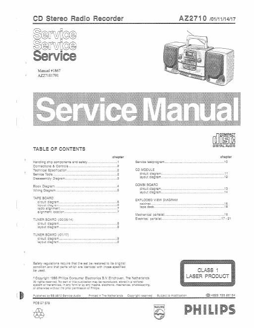 philips az 2710 service manual