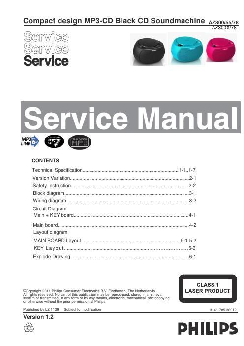 philips az 300 service manual