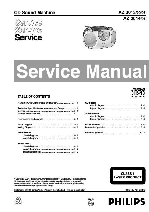 philips az 3013 3014 service manual