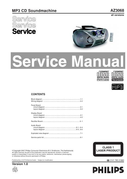 philips az 3068 service manual