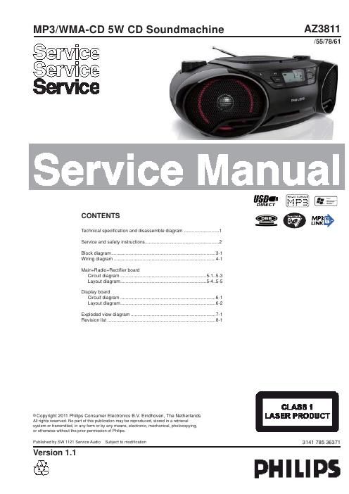 philips az 3811 service manual