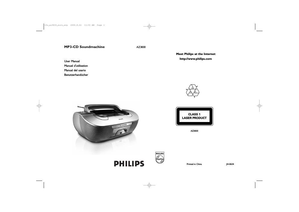 philips az 3830 owners manual