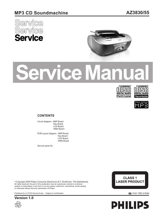 philips az 3830 service manual