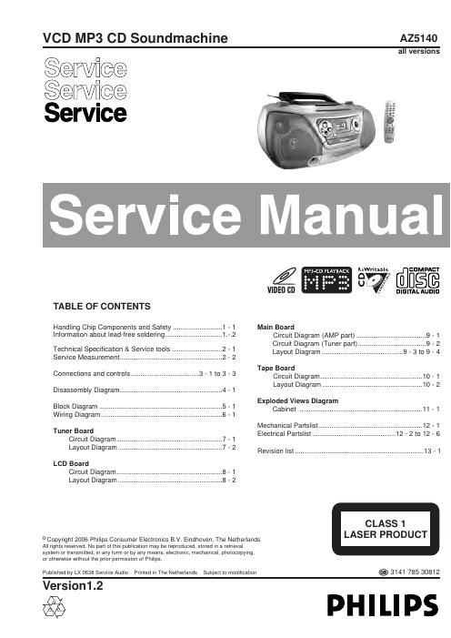 philips az 5140 service manual