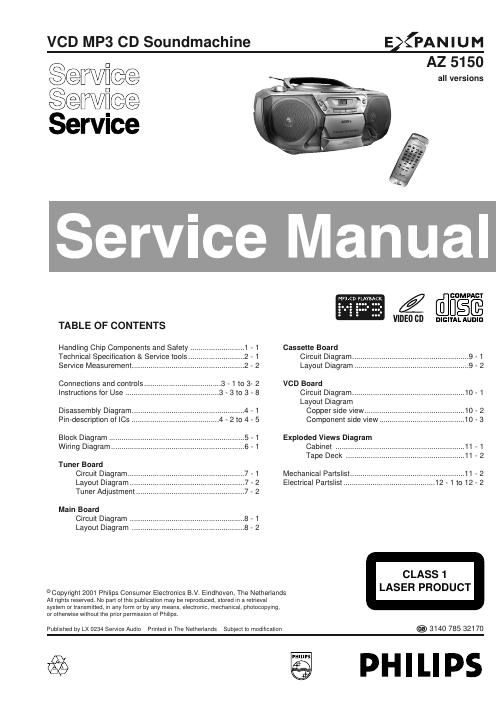 philips az 5150 service manual