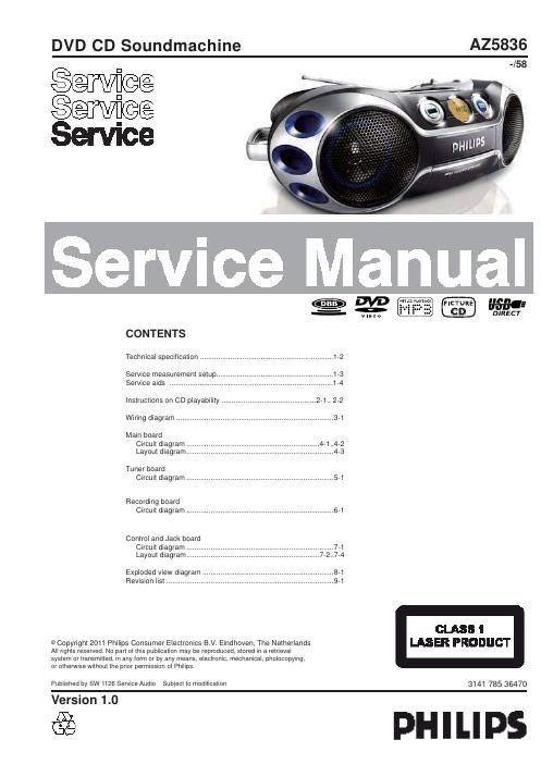 philips az 5836 service manual
