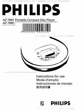 philips az 7594 owners manual
