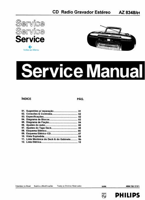 philips az 8348 service manual