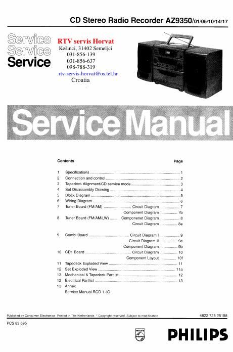 philips az 9350 service manual