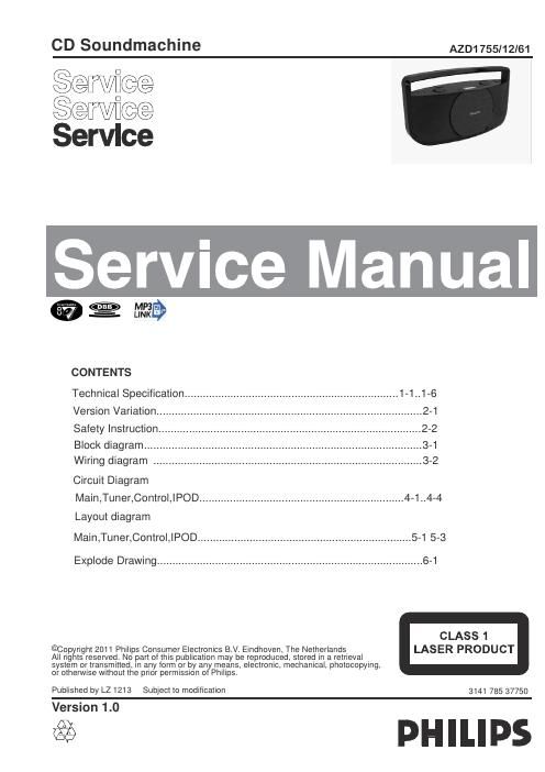 philips az d 1755 service manual