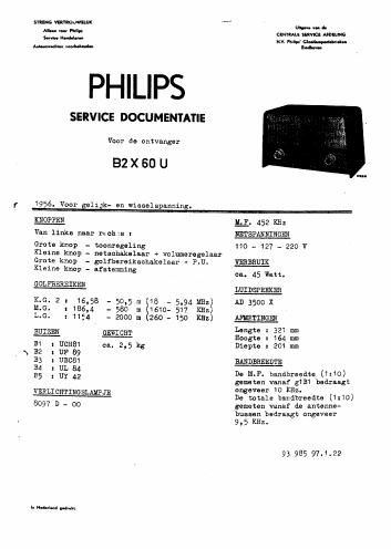 philips b 2 x 60 u service manual