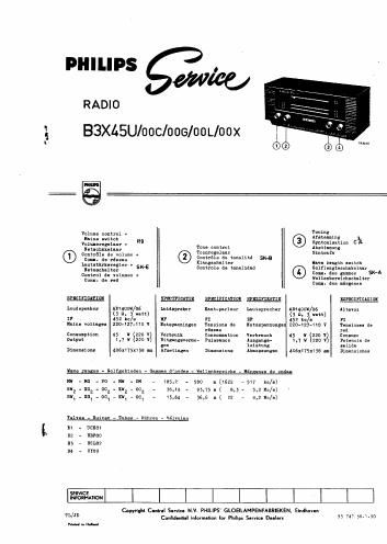 philips b 3 x 45 u service manual