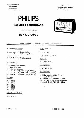 philips b 3 x 80 u service manual