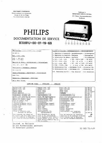 philips b 3 x 81 u service manual