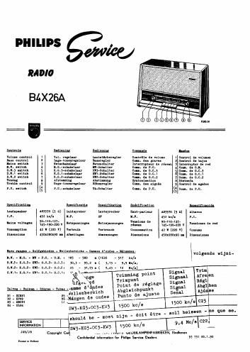 philips b 4 x 26 a service manual