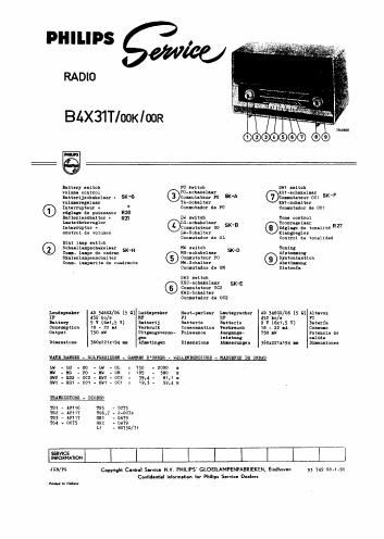 philips b 4 x 31 t service manual