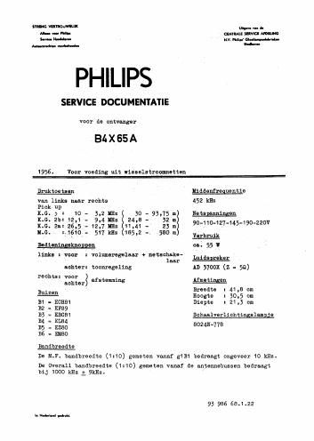 philips b 4 x 65 a service manual
