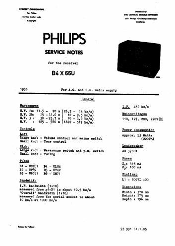 philips b 4 x 66 u service manual