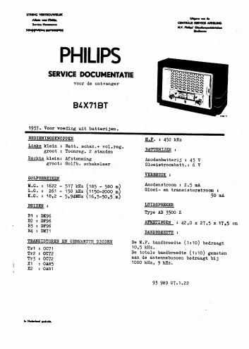 philips b 4 x 71 bt service manual