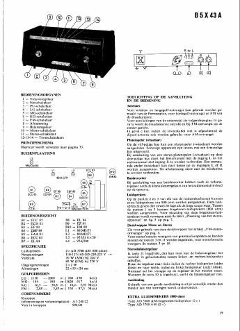 philips b 5 x 43 a service manual