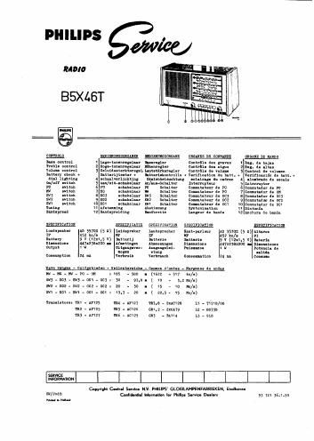 philips b 5 x 46 t service manual