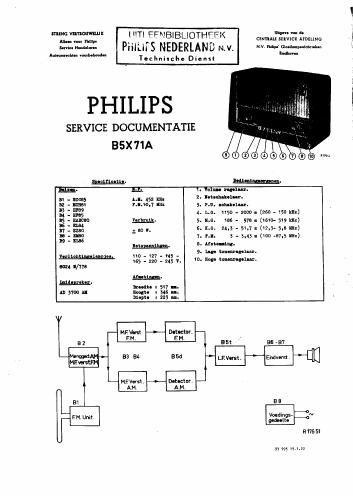 philips b 5 x 71 a service manual