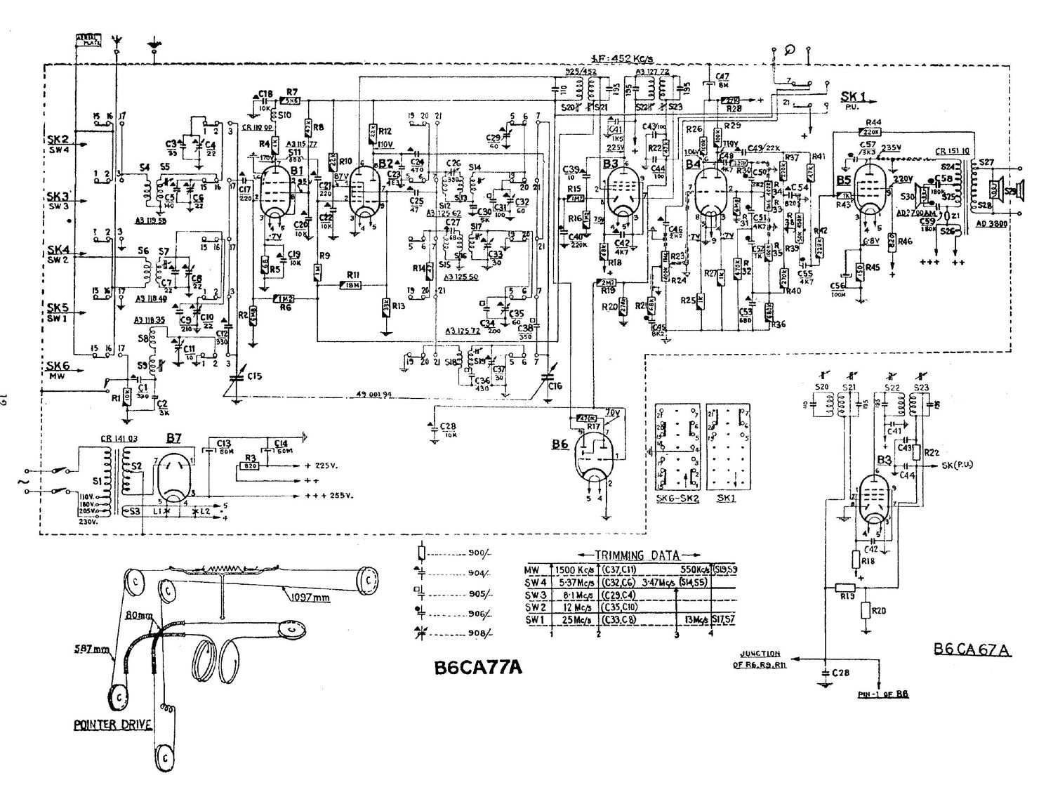 philips b 6 ca 67 a schematic