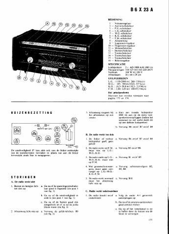 philips b 6 x 23 a service manual