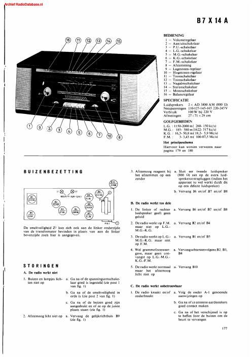 philips b 7 x 14 a service manual