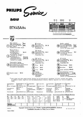 philips b 7 x 45 a service manual