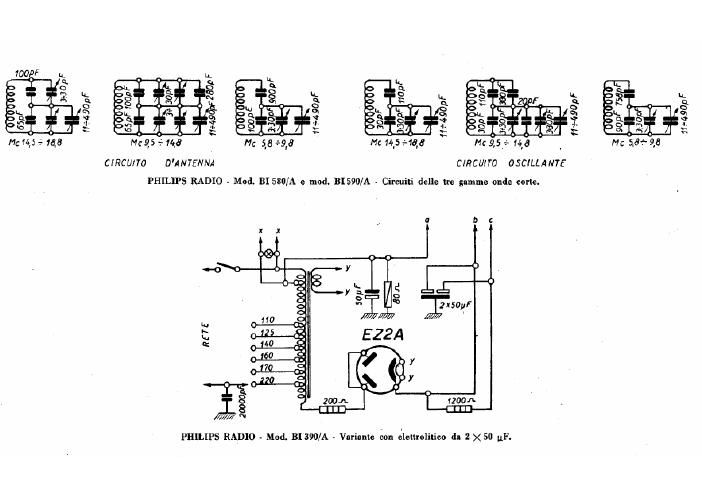 philips bi 390 a bi 580 a circuito onde corte