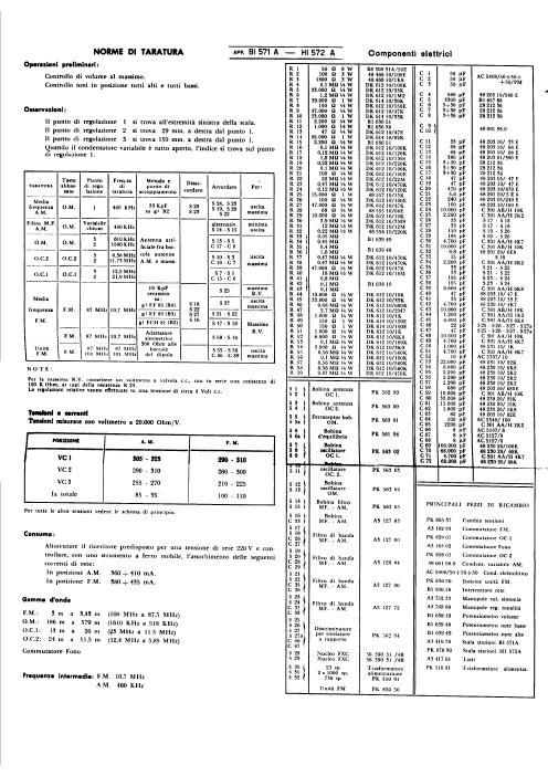 philips bi 571 a hi 572 a components