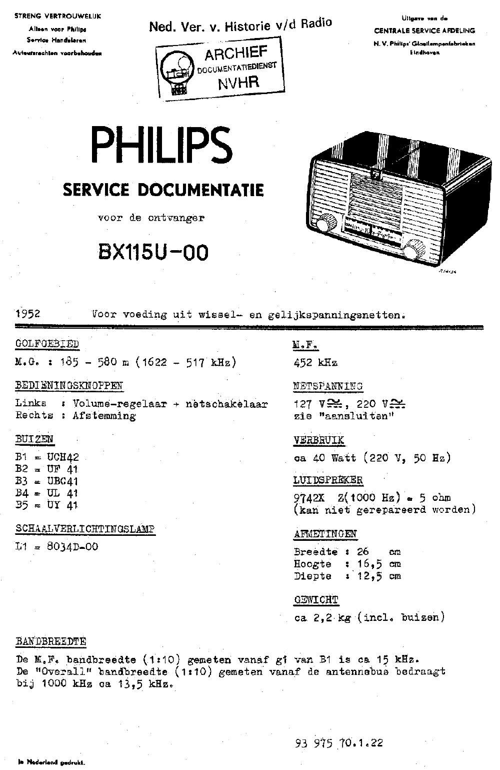 philips bx 115 u 1