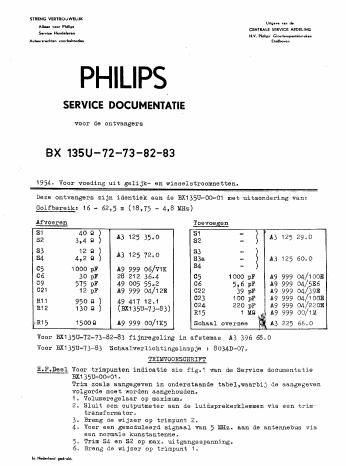 philips bx 135 u 72 73 82 83