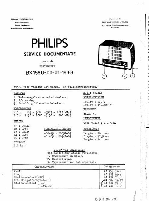 philips bx 136 u service manual