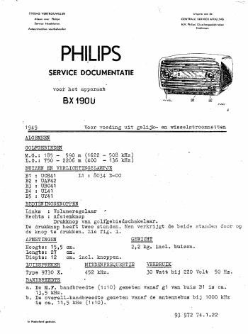 philips bx 190 u