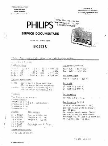 philips bx 253 u service manual