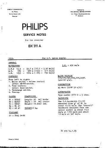 philips bx 311 a