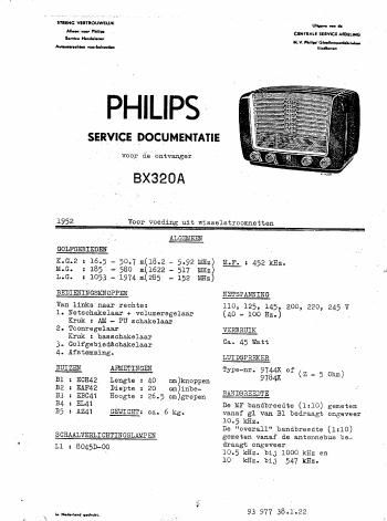 philips bx 320 a service manual