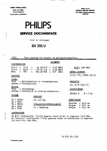 philips bx 355 u