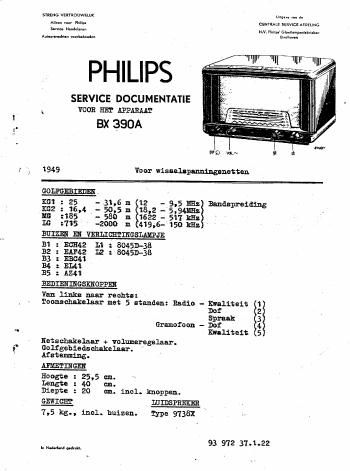 philips bx 390 a