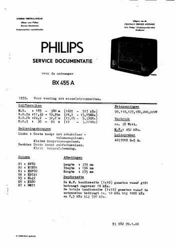 philips bx 455 a