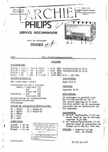 philips bx 496 a