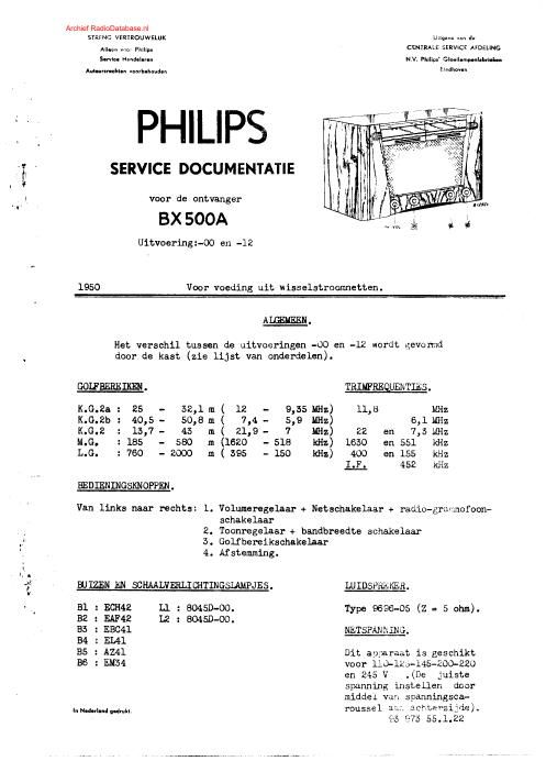 philips bx 500 a