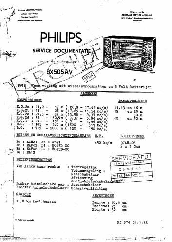 philips bx 505 av