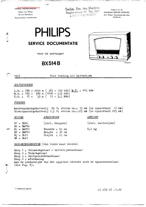 philips bx 514 b