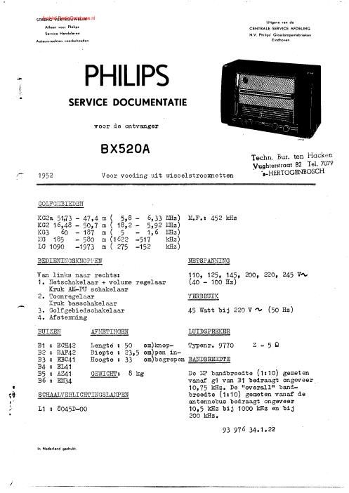 philips bx 520 a