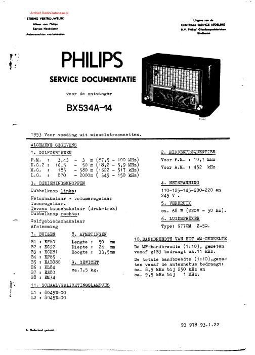 philips bx 534 a
