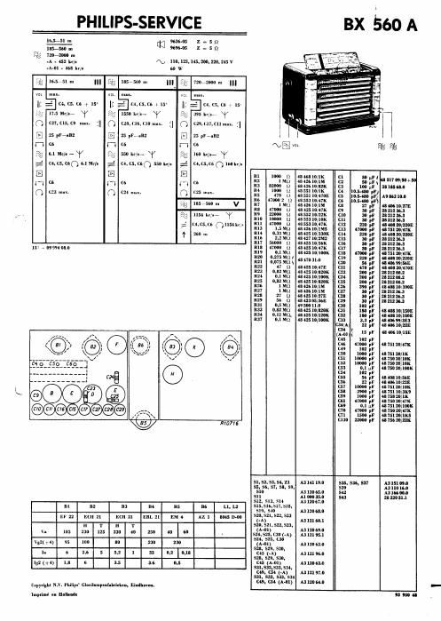 philips bx 560 a service manual