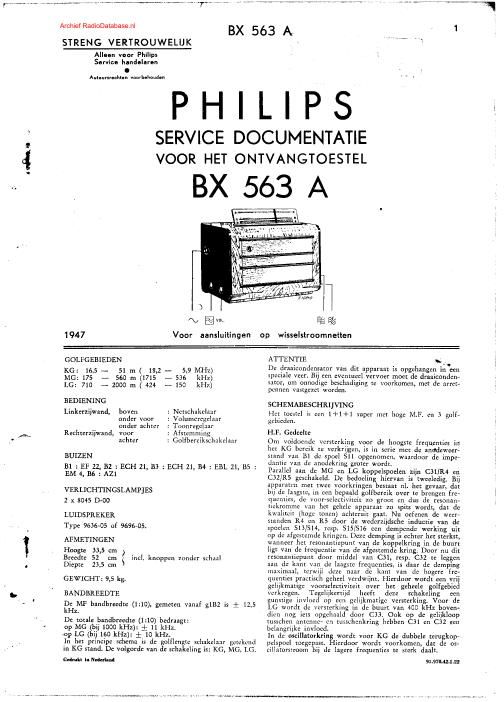 philips bx 563 a